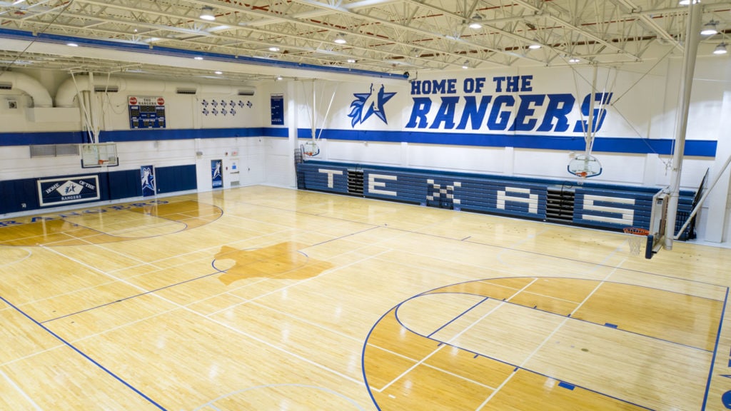 Austin Texas School for the Deaf Rangers Basketball Gym drone photo